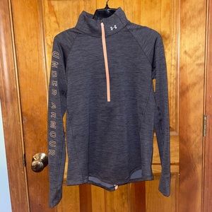 Grey & pink Under Armour sweatshirt